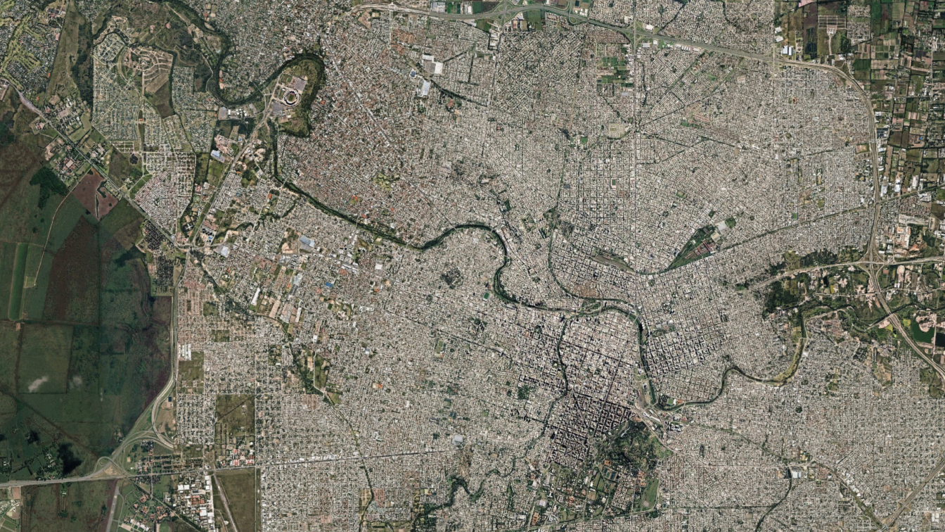 Vista aérea del ejido urbano de Córdoba